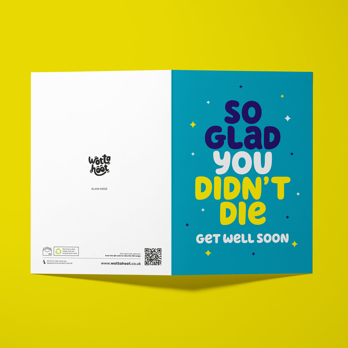Funny Get Well Soon Card. Rude Get Well Card.