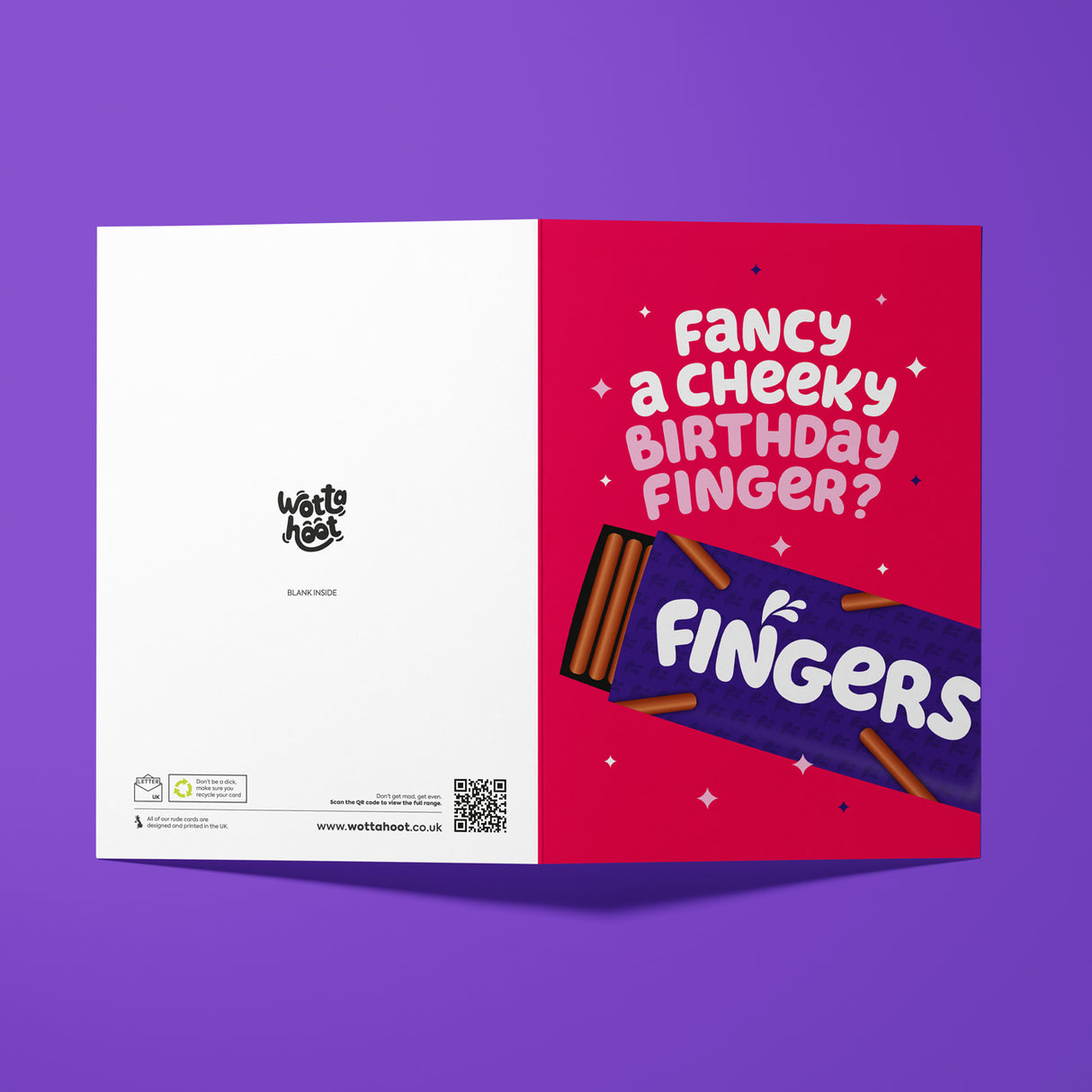 Rude Birthday Card for Her - Cheeky Finger