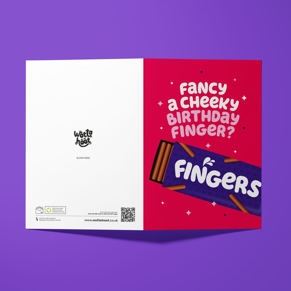 Rude Birthday Card for Her - Cheeky Finger