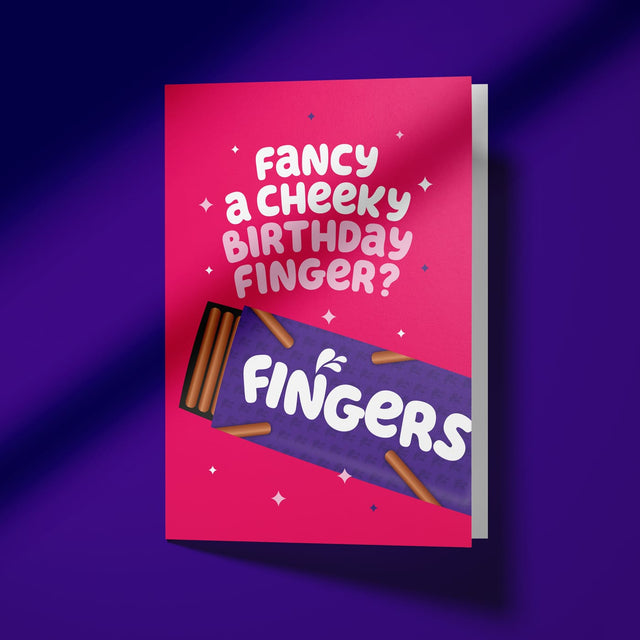 Rude Birthday Card for Her - Cheeky Finger
