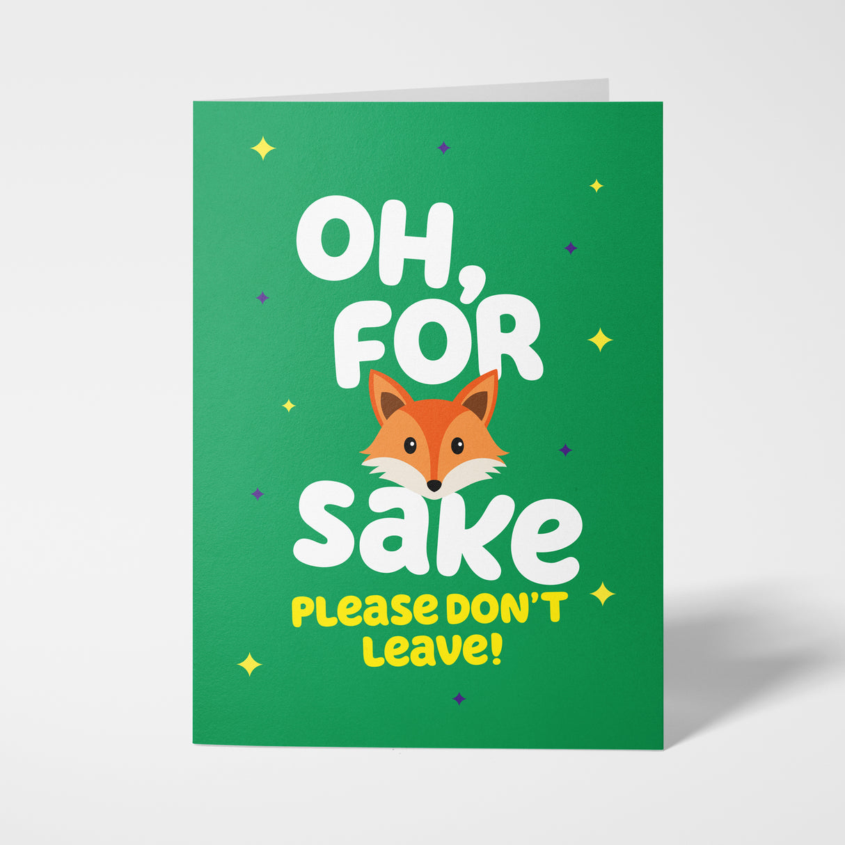 Bold and Colourful Rude Leaving Card with a Funny Message – A5 Size with White Envelope