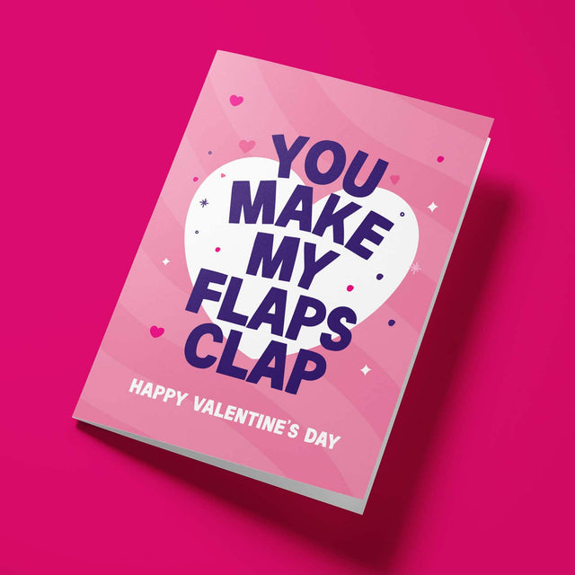 Rude Valentine's Day Card - Flaps Clap