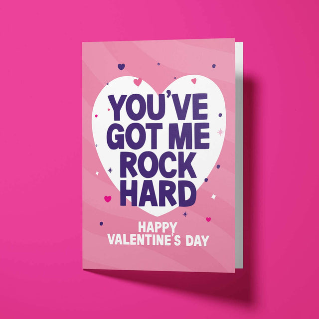 Rude Valentine's Day Card - Rock Hard