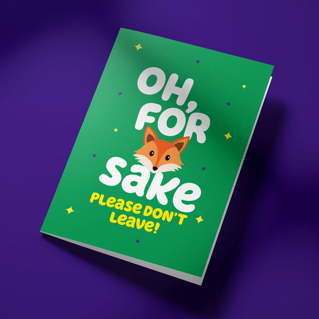 Bold and Colourful Rude Leaving Card with a Funny Message – A5 Size with White Envelope