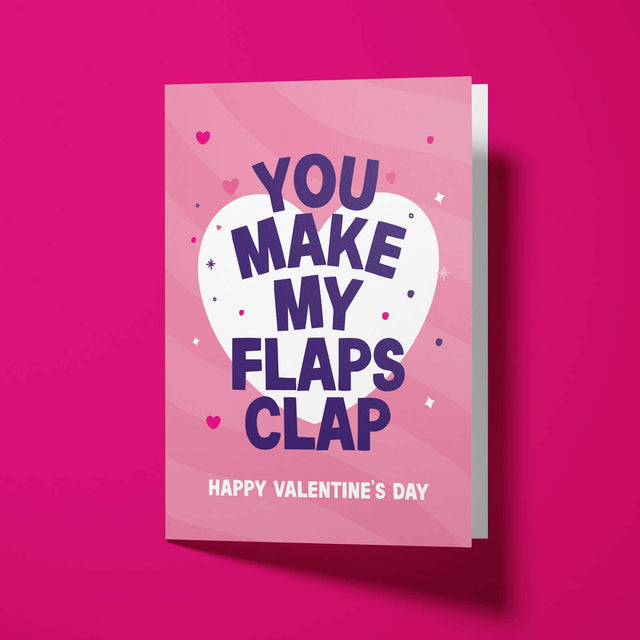 Rude Valentine's Day Card - Flaps Clap