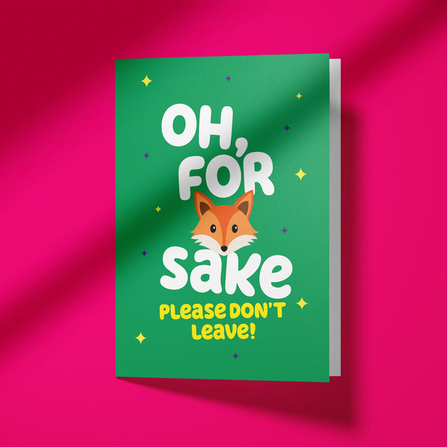 Bold and Colourful Rude Leaving Card with a Funny Message – A5 Size with White Envelope