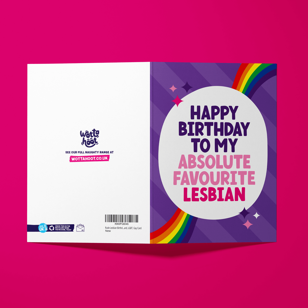 Lesbian Birthday Card - "Happy Birthday to my Favourite Lesbian"