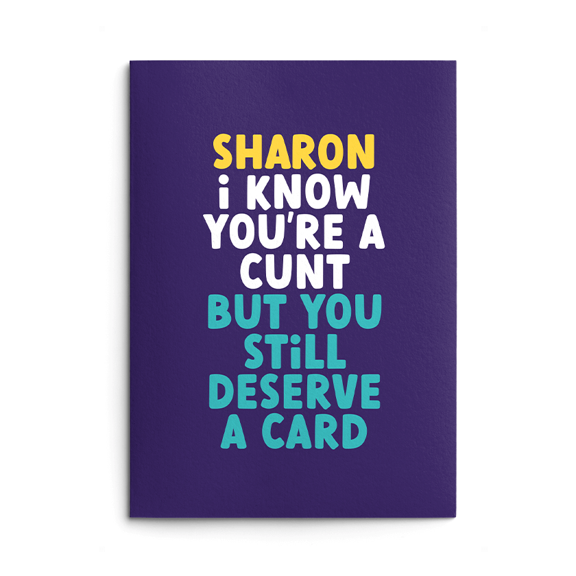 Rude Personalised Birthday Card - You're a Cunt