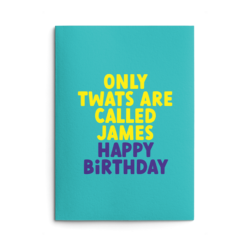 Rude Personalised Birthday Card - Only Twats
