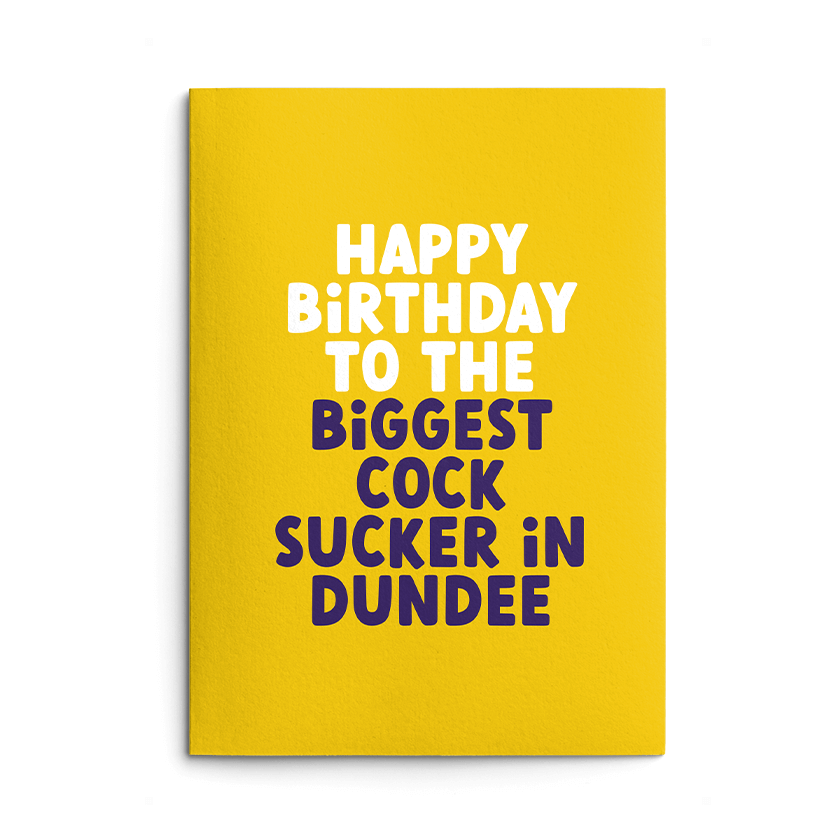 Rude Personalised Birthday Card - Biggest Cock Sucker
