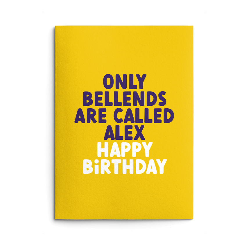 Rude Personalised Birthday Card - Bellend