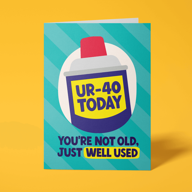 Funny 40th Birthday Card for Him - "UR-40"