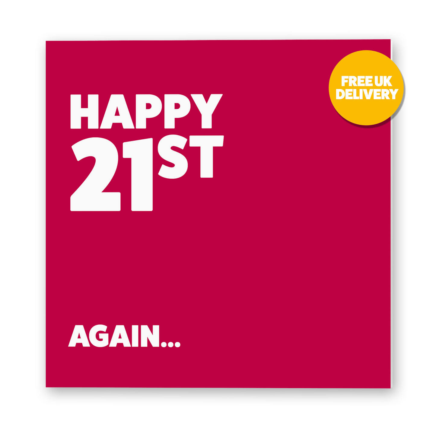 SALE 21st Again Birthday Card