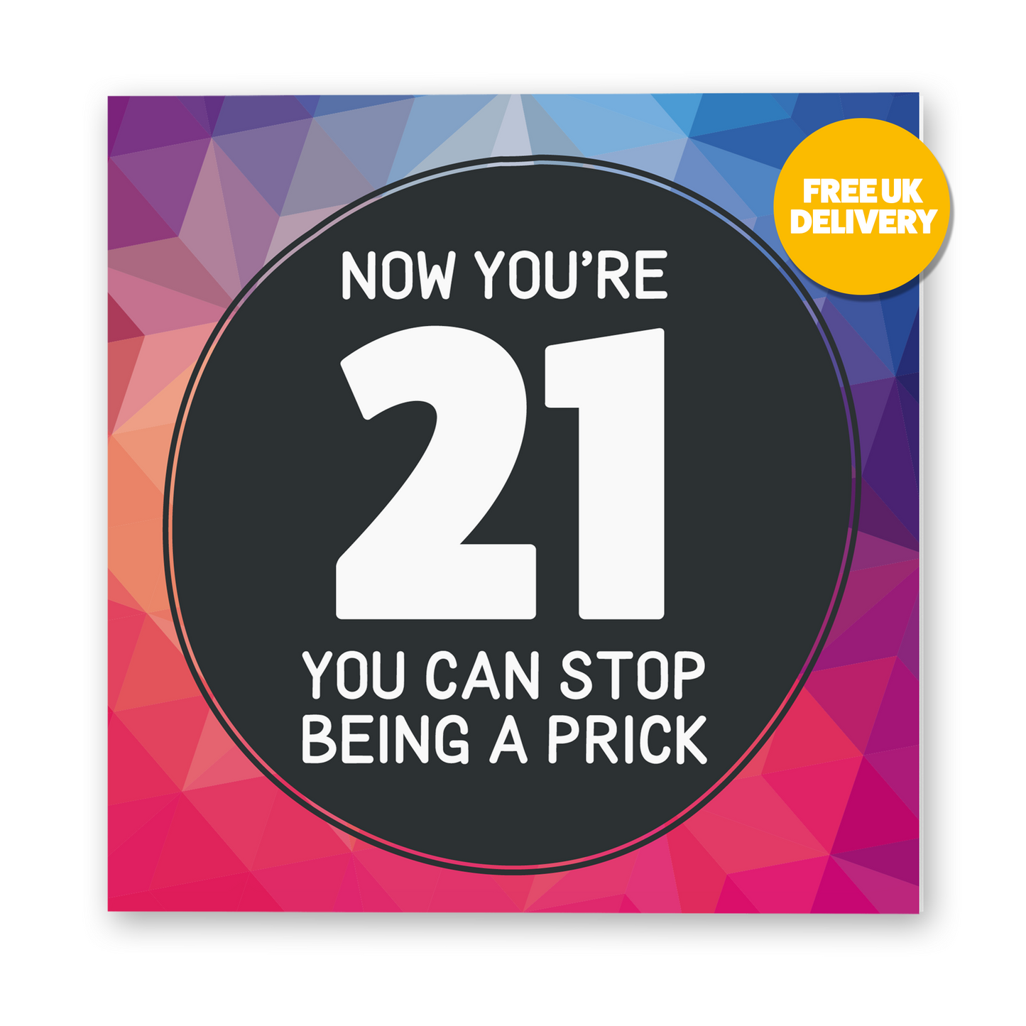 SALE 21 - Prick Birthday Card