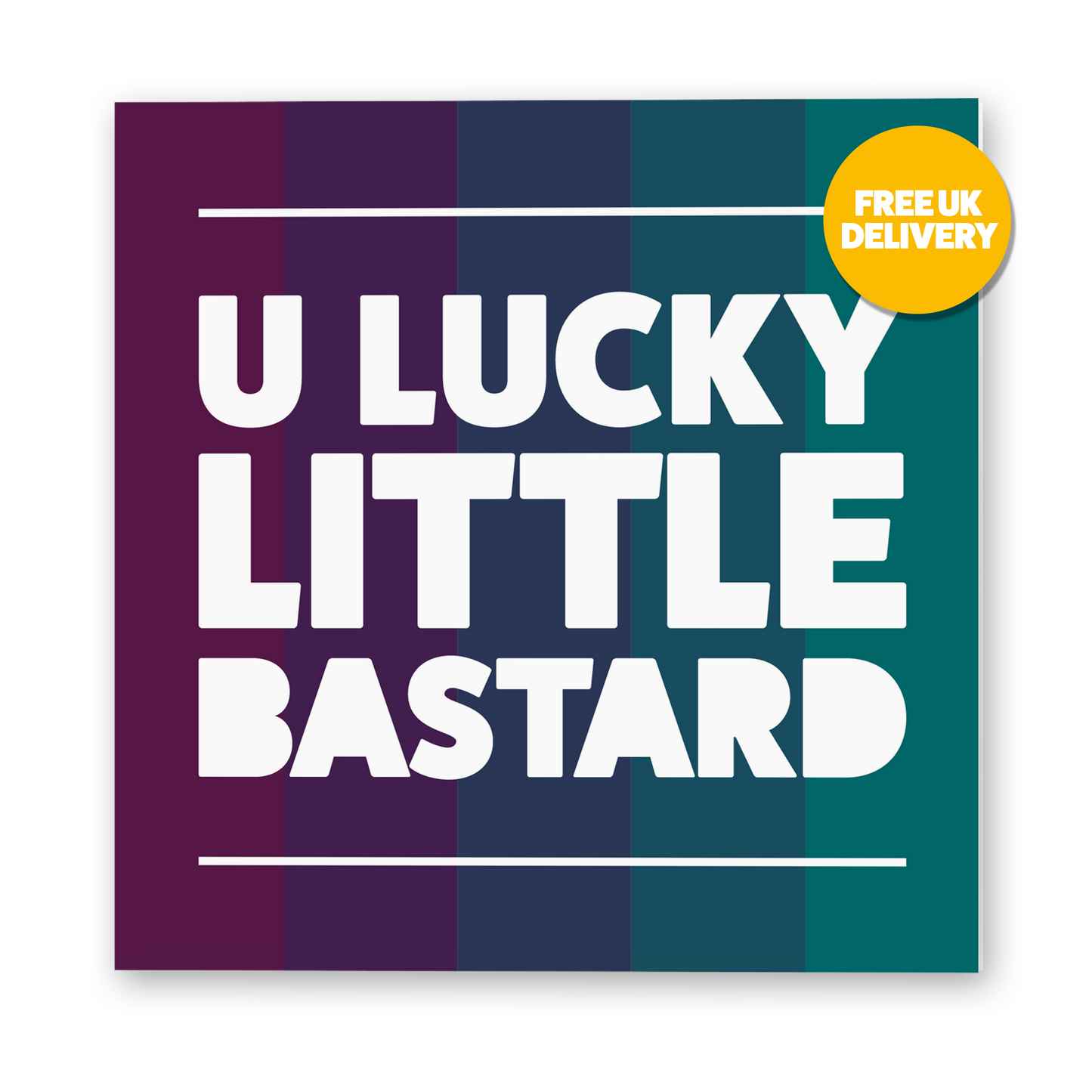 SALE - Lucky Little Bastard Good Luck Card