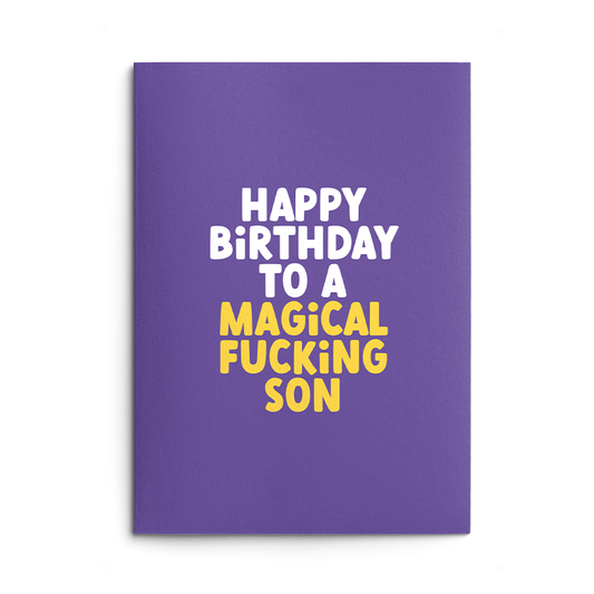 Magical Son Rude Birthday Card