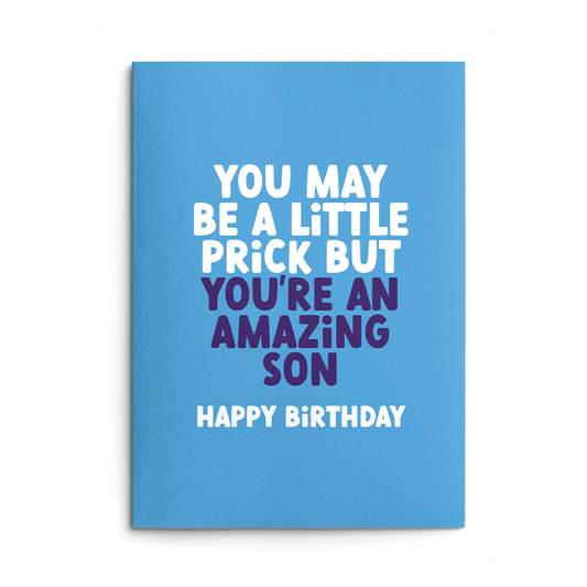 Little Prick Son Rude Birthday Card