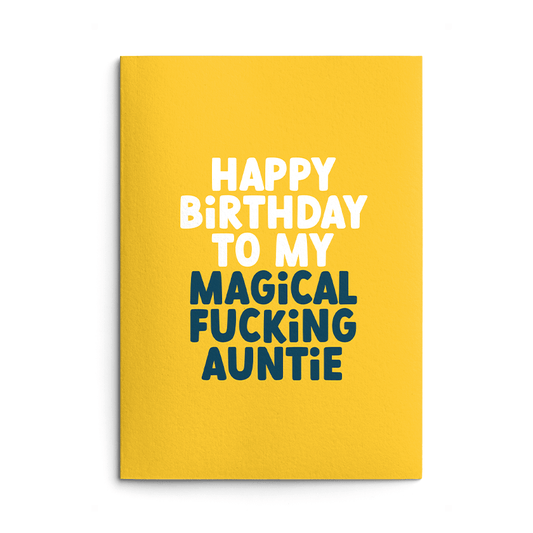 Magical Auntie Rude Birthday Card