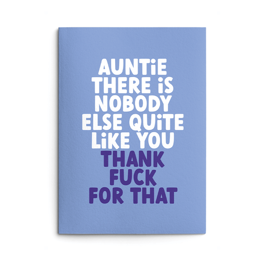 Nobody Like You Auntie Rude Birthday Card