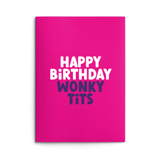 Wonky Tits Rude Birthday Card
