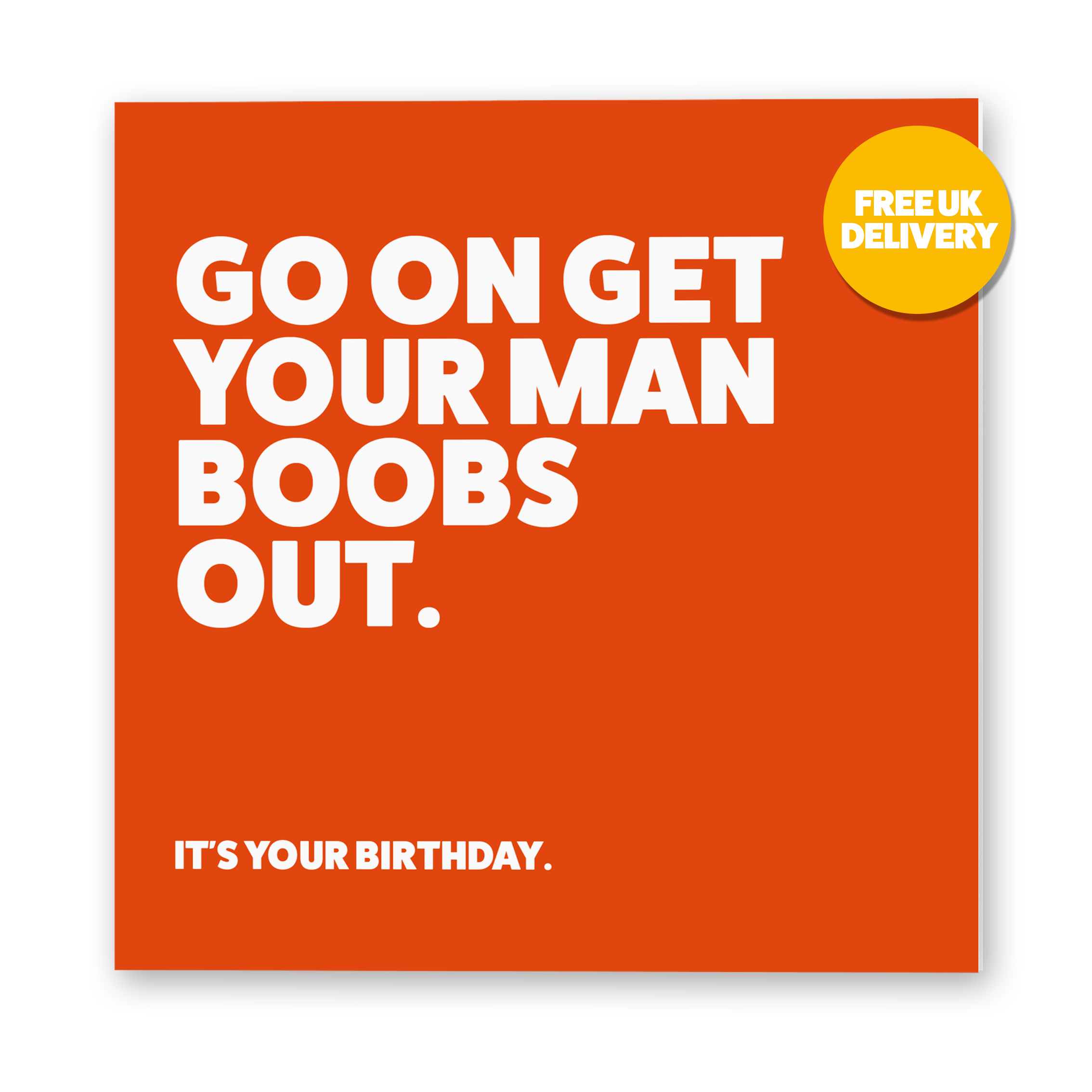 SALE - Get your man boobs out Birthday Card – Wottahoot Rude Cards