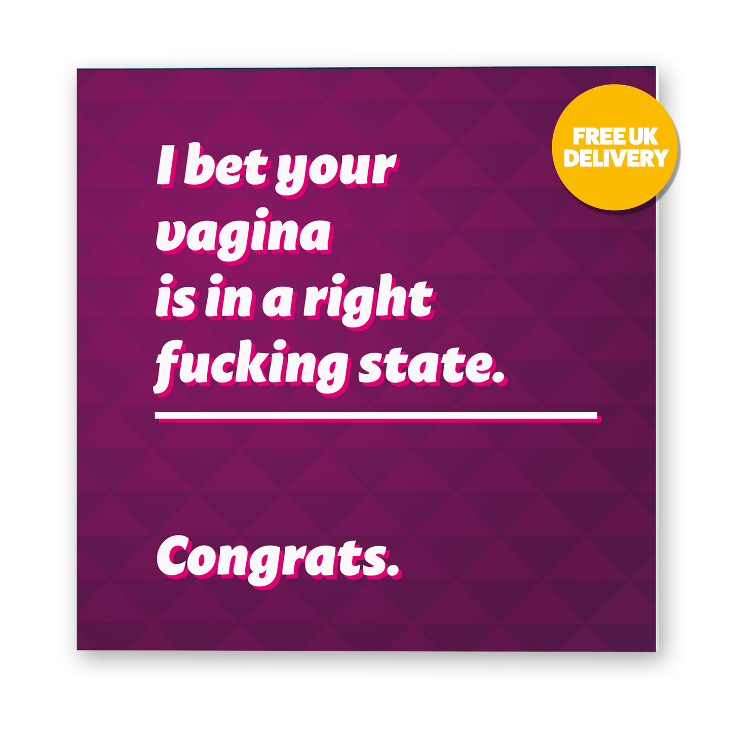 SALE - New Baby - Vagina New Baby Card