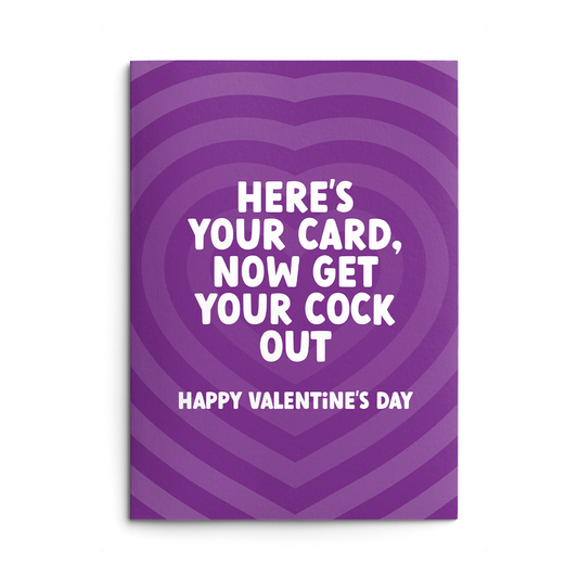 Cock Out Rude Valentines Card
