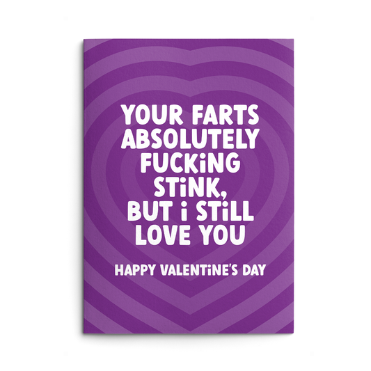 Farts Stink Rude Valentines Card