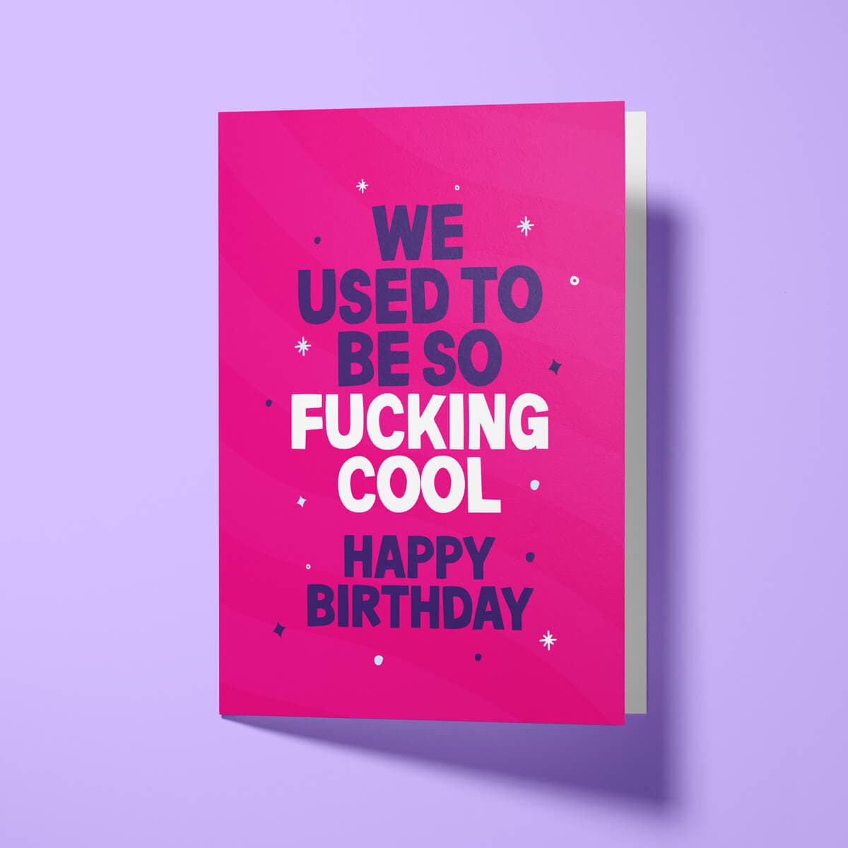 Funny birthday card for old friends with white envelope, celebrating years of friendship