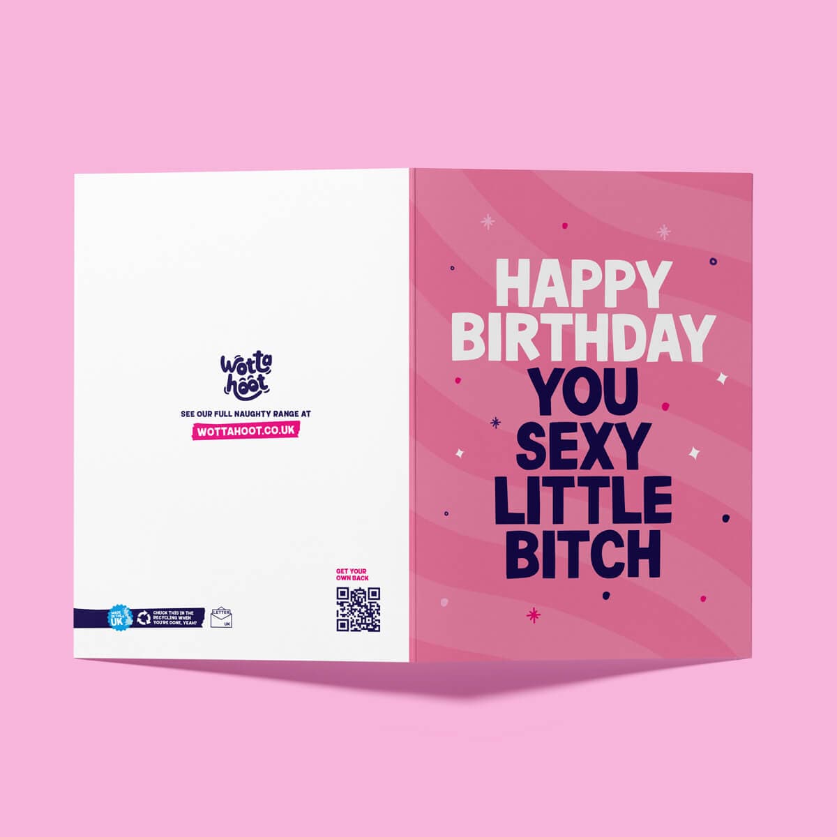 Funny birthday card for confident women with white envelope, ready to send
