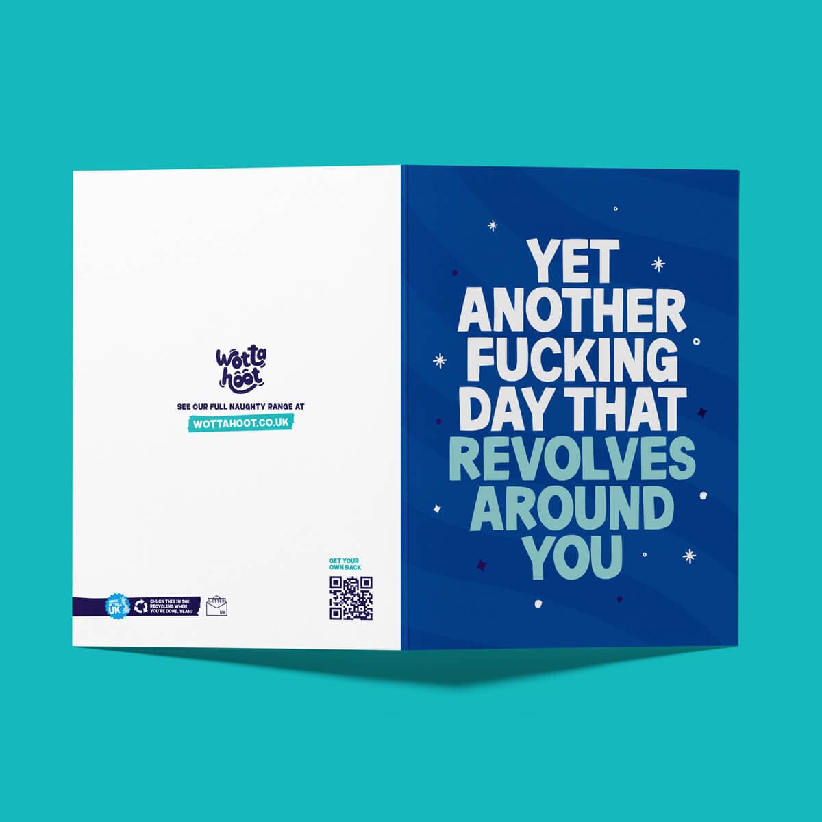 Rude Birthday Card - "Day Revolving Around You" Funny Birthday Card