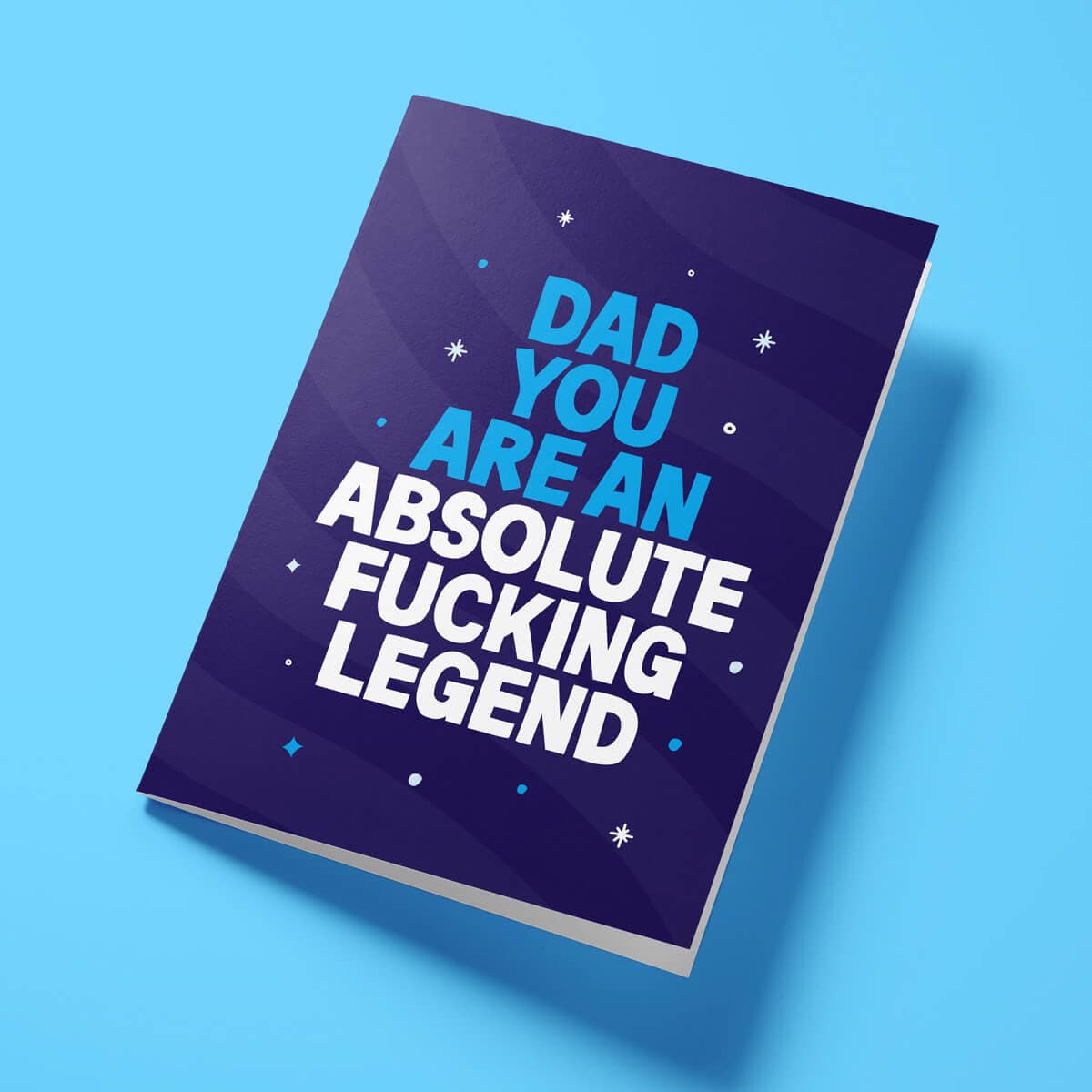 Funny dad birthday card with white envelope, perfect for celebrating fathers