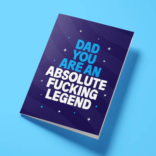 Funny dad birthday card with white envelope, perfect for celebrating fathers