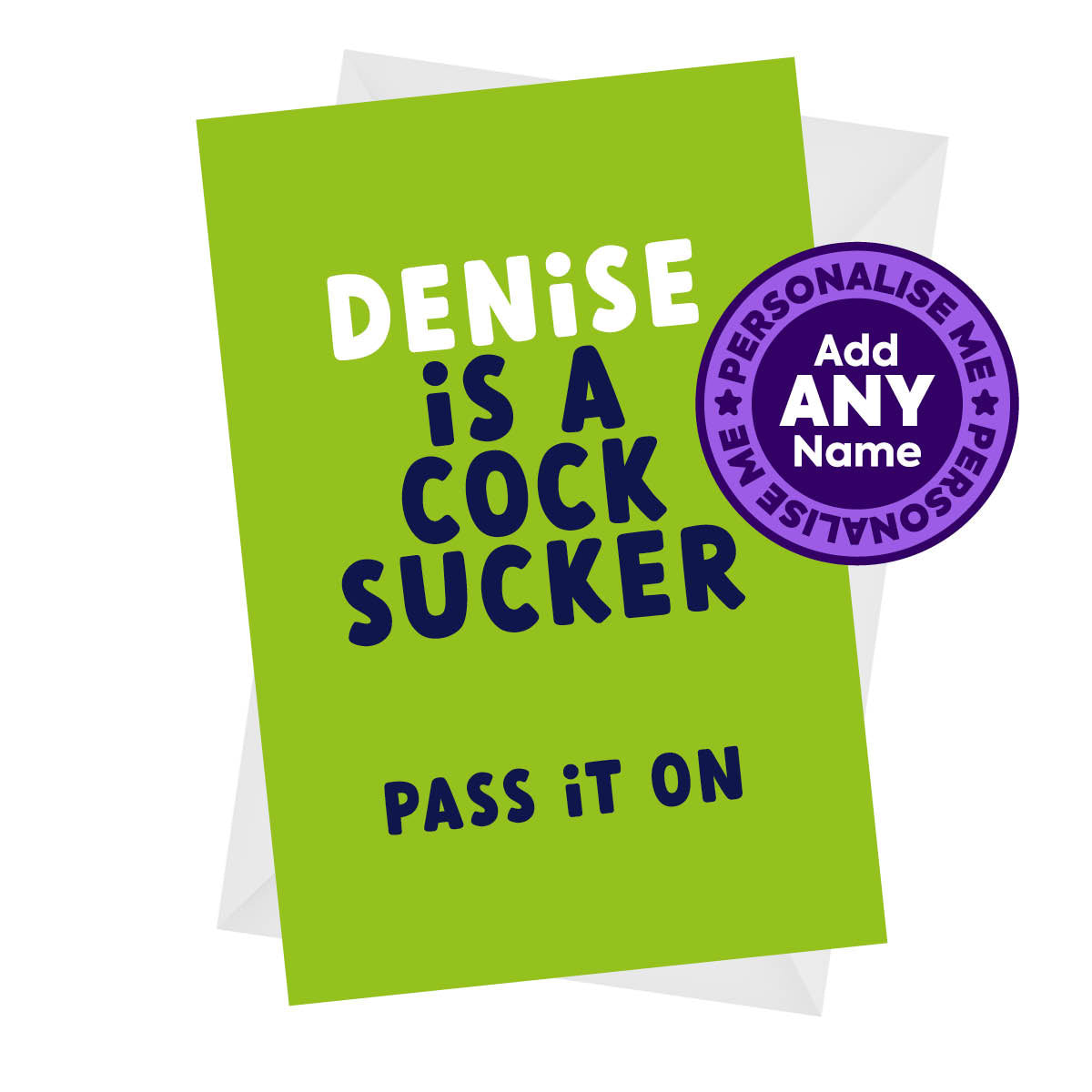 Cocksucker - Rude Personalised Birthday Card