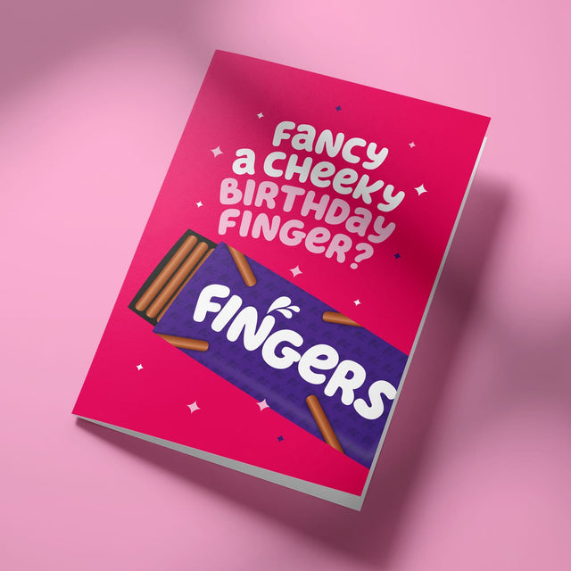 Rude Birthday Card for Her - Cheeky Finger