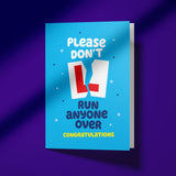 Funny Driving Test Card. Passed Driving Test Card.