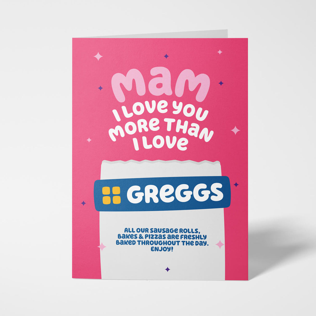 Love You More Than Greggs Mam Rude Mother's Day Card