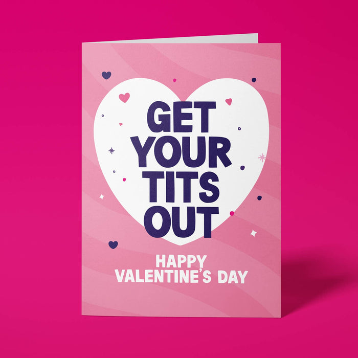 Rude Valentine's Day Card - Tits Out