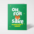 Bold and Colourful Rude Leaving Card with a Funny Message – A5 Size with White Envelope