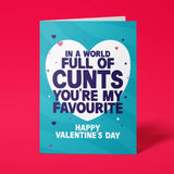 Rude Valentine's Day Card - Full Of Cunts