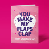 Rude Valentine's Day Card - Flaps Clap