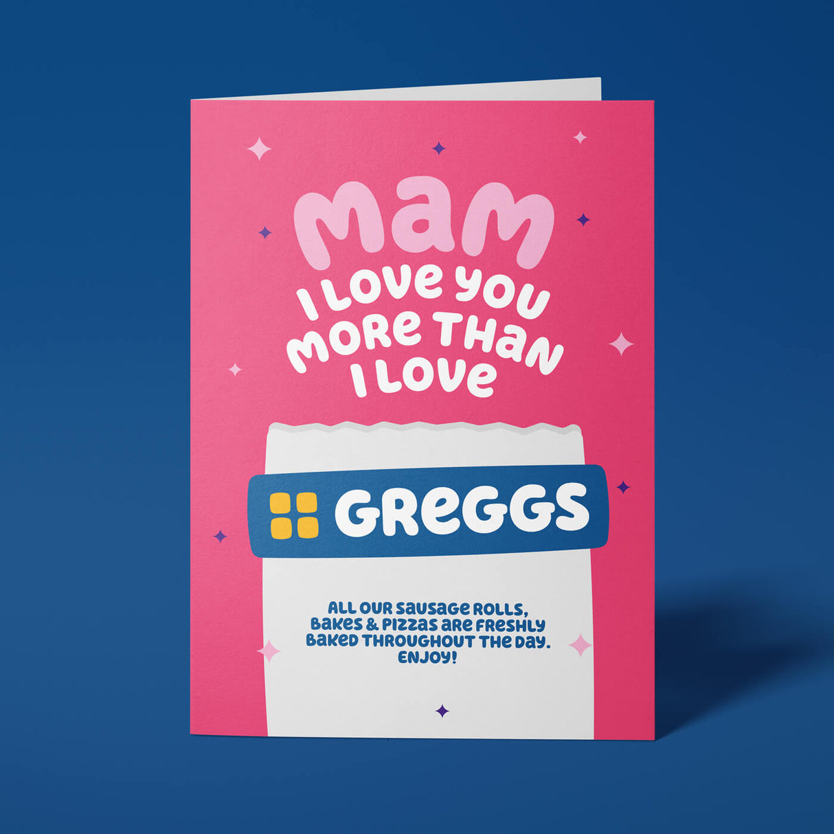 Love You More Than Greggs Mam Rude Mother's Day Card