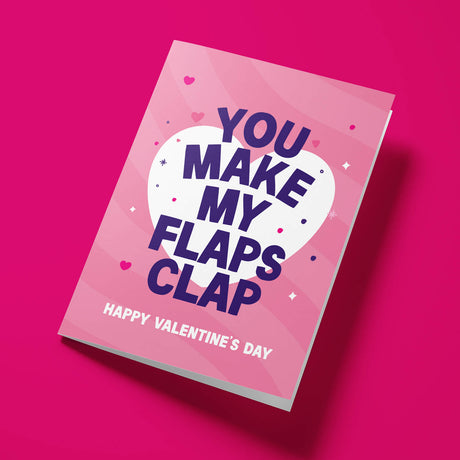 Rude Valentine's Day Card - Flaps Clap