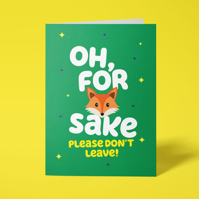 Bold and Colourful Rude Leaving Card with a Funny Message – A5 Size with White Envelope