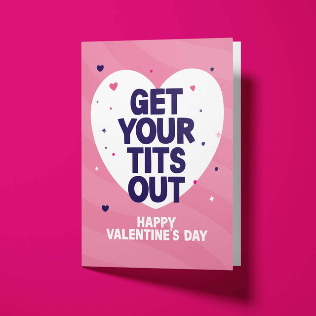 Rude Valentine's Day Card - Tits Out