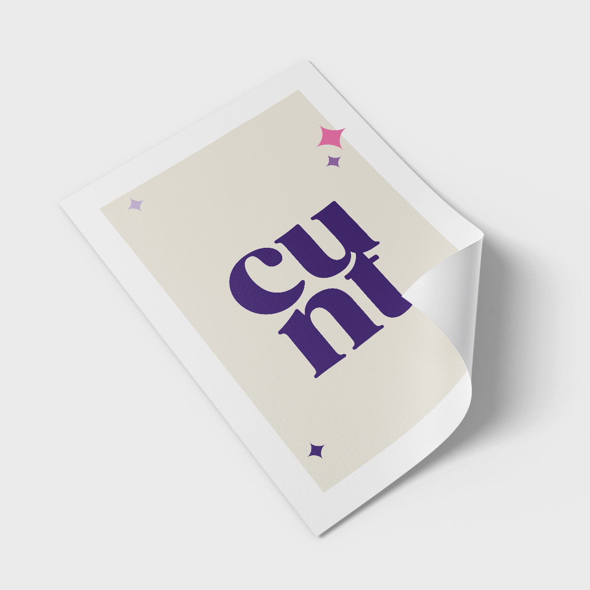 Rude Art Print - cunt