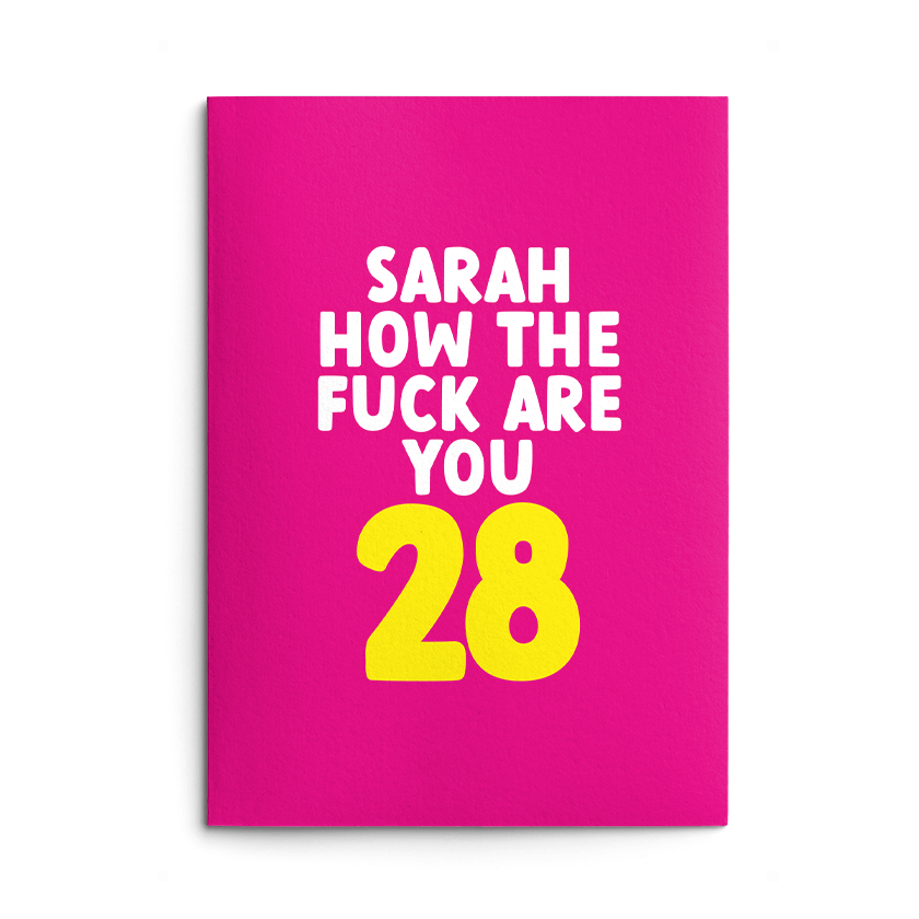 Age Card - Rude Personalised Birthday Card