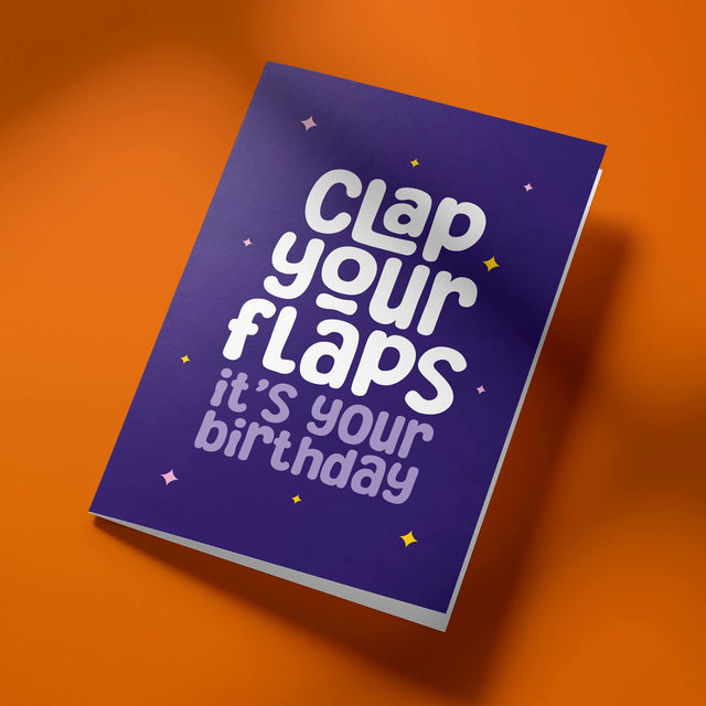 Rude Card for her with "Clap Your Flaps" design