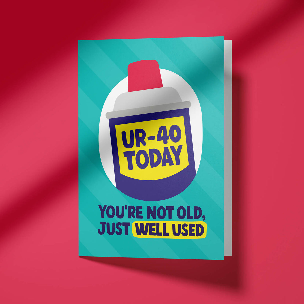 Funny 40th Birthday Card for Him - "UR-40"