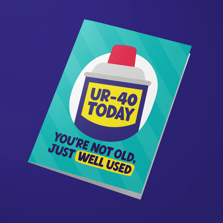 Funny 40th Birthday Card for Him - "UR-40"